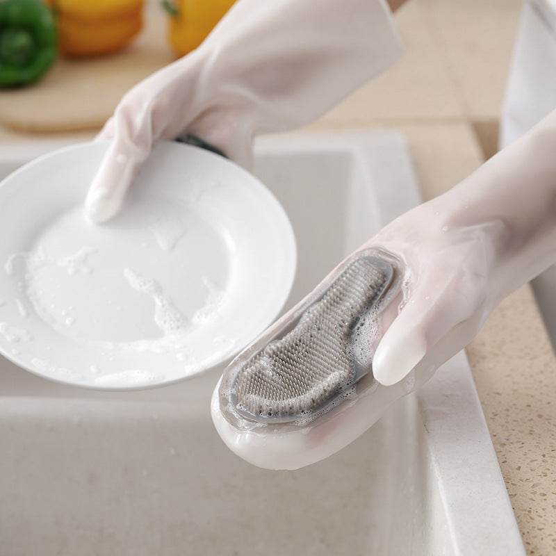 Magic Brush Glove Washing Dishes Cleaning Housework Non-Slip Waterproof Heat Insulation - Mubimart