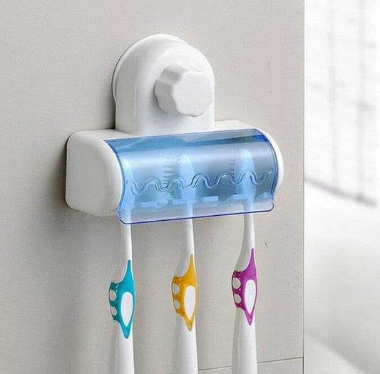 Magic Suction Wall Toothbrush Holder Toothbrush Holder - Mubimart