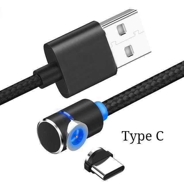 Magnetic Cable LED Magnet Charger Cable USB Cable & USB Type-C USB C - Mubimart