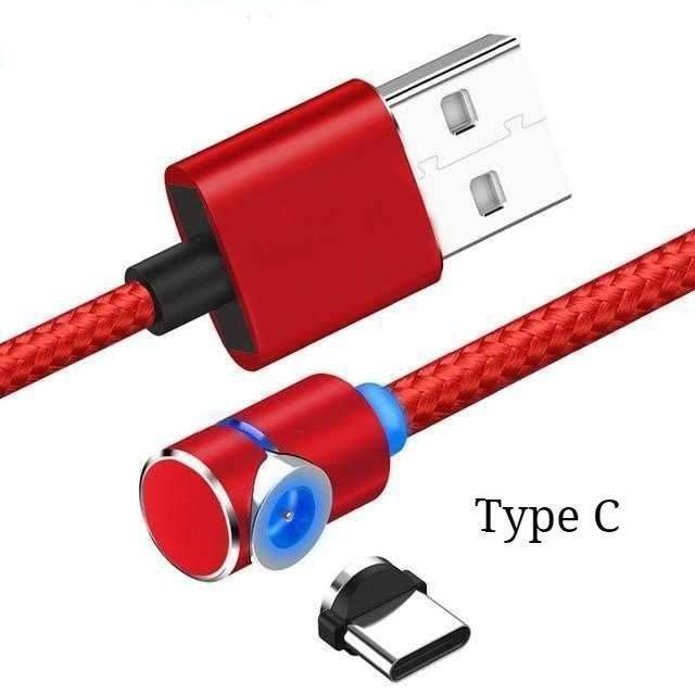 Magnetic Cable LED Magnet Charger Cable USB Cable & USB Type-C USB C - Mubimart