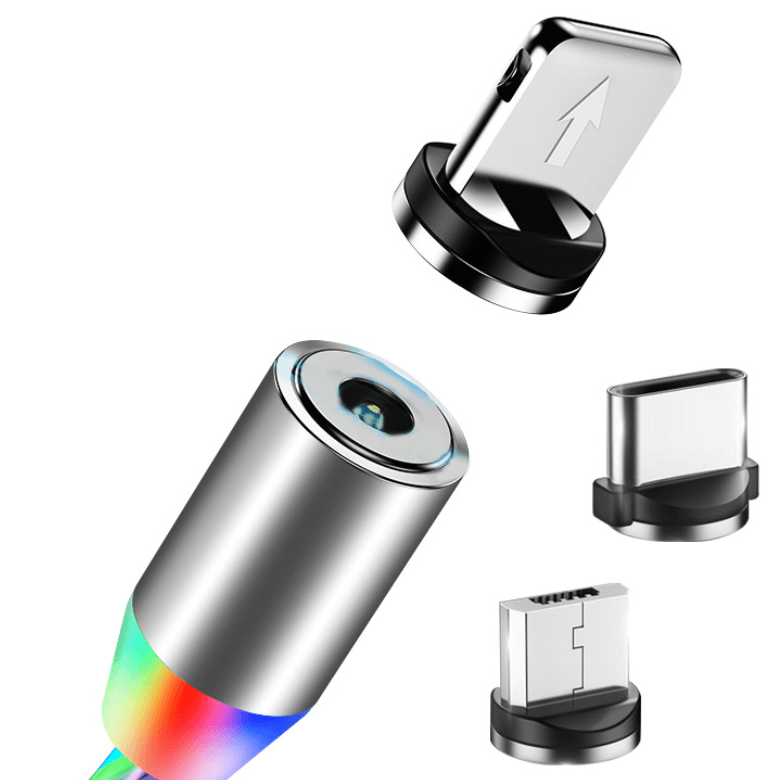 Magnetic Cable LED Magnet Charger Cable USB Cable & USB Type-C USB C - Mubimart