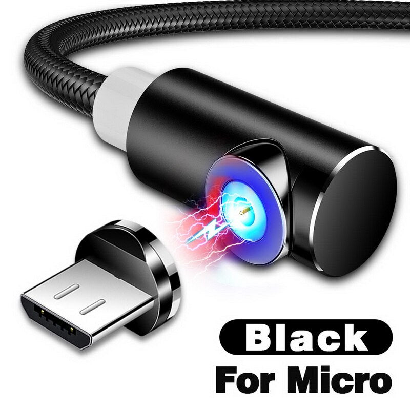 Magnetic Cable Micro USB Type C Charger - Mubimart - Charging + Data Cable 