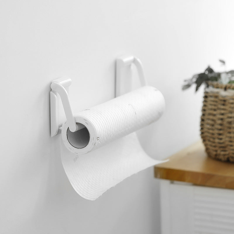 Magnetic Paper Towel Holder Kitchen Punch Free Roll - Mubimart - Hand Towel Holder 