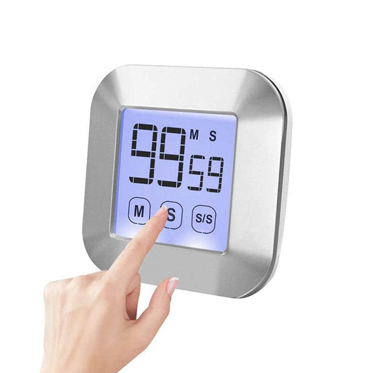 Magnetic Suction Electronic Kitchen Timer Touch Screen Timing Reminder - Mubimart