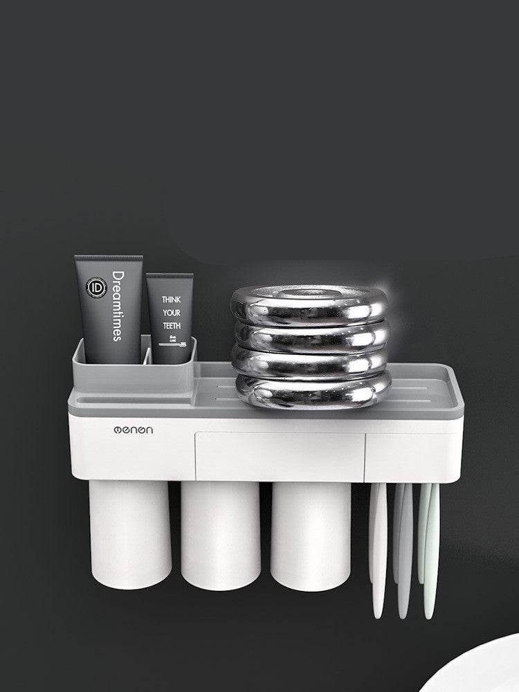 Magnetic Toothbrush Holder And Mouthwash Toothbrush Cup Set - Mubimart