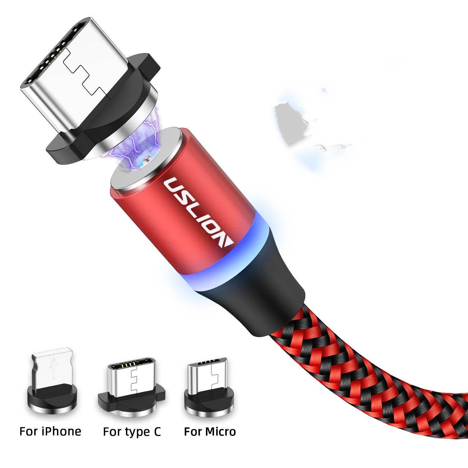 Magnetic USB Cable Fast Charging USB Type C Cable Magnet Charger - Mubimart