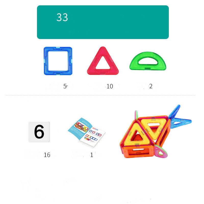 Magnetic piece building block set - Mubimart