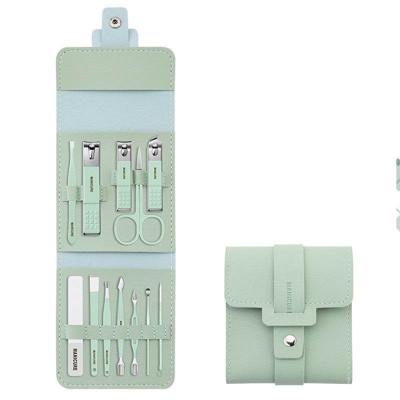 Make Up 16 Pcs Nail Clippers Nail Cutter Nail Scissors With PU Bag Stainless Steel Eagle Hook Portable Tools - Mubimart