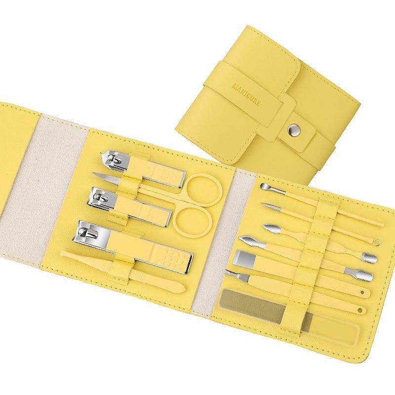 Make Up 16 Pcs Nail Clippers Nail Cutter Nail Scissors With PU Bag Stainless Steel Eagle Hook Portable Tools - Mubimart