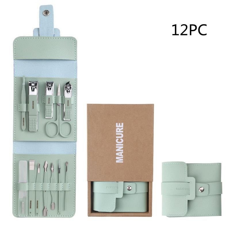 Make Up 16 Pcs Nail Clippers Nail Cutter Nail Scissors With PU Bag Stainless Steel Eagle Hook Portable Tools - Mubimart -  