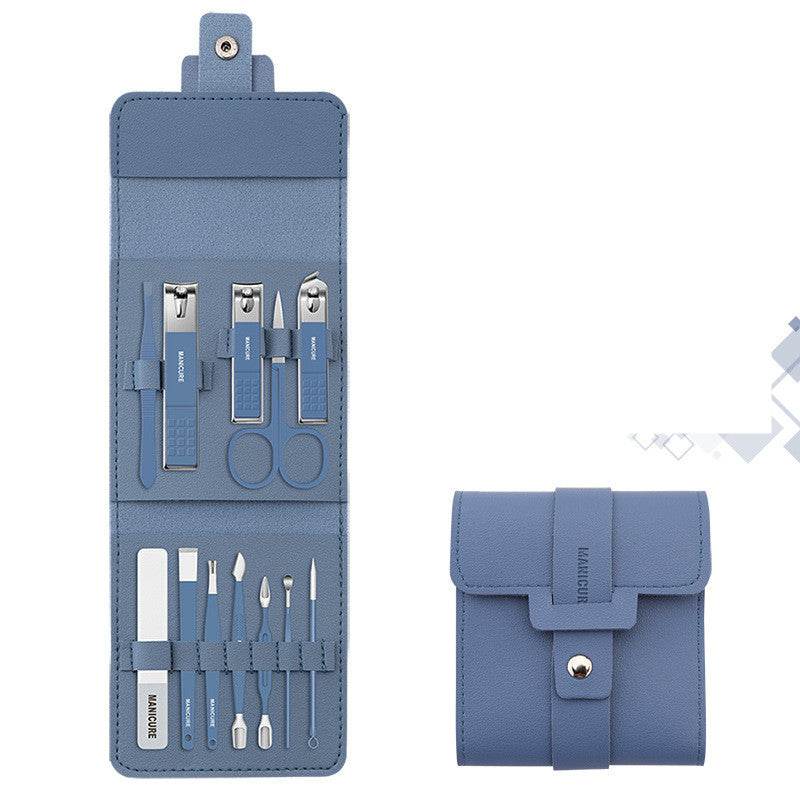 Make Up 16 Pcs Nail Clippers Nail Cutter Nail Scissors With PU Bag Stainless Steel Eagle Hook Portable Tools - Mubimart