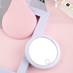 Make-up Mirror With Light To Carry Hand-held Vanity Mirror - Mubimart -  