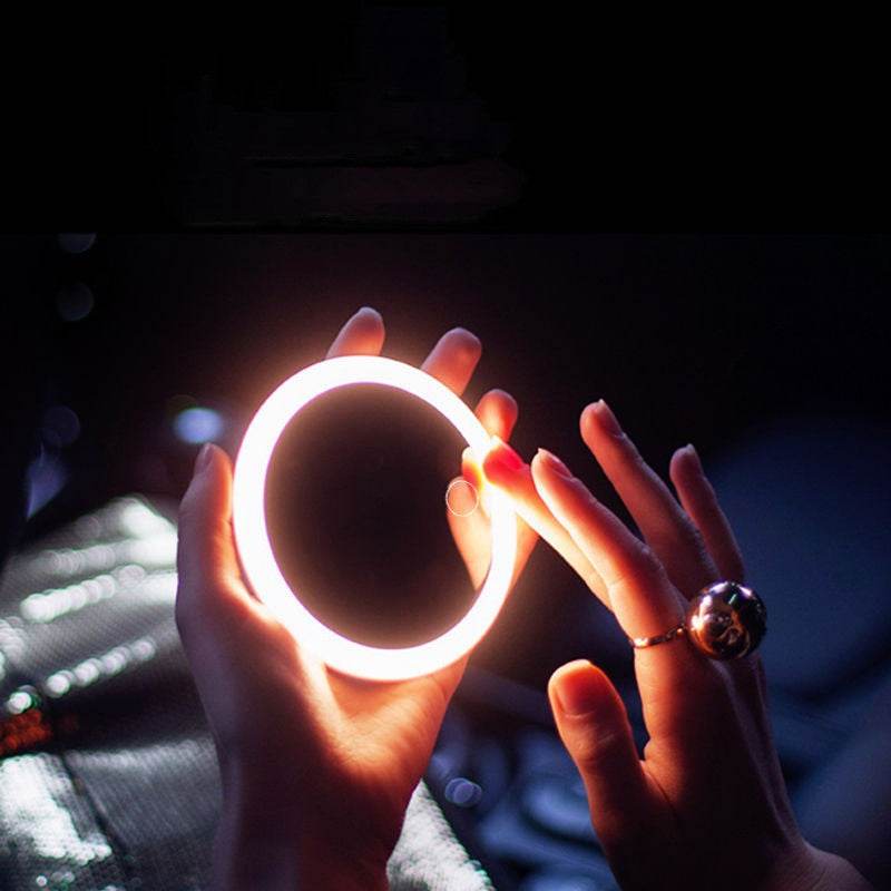 Make-up Mirror With Light To Carry Hand-held Vanity Mirror - Mubimart