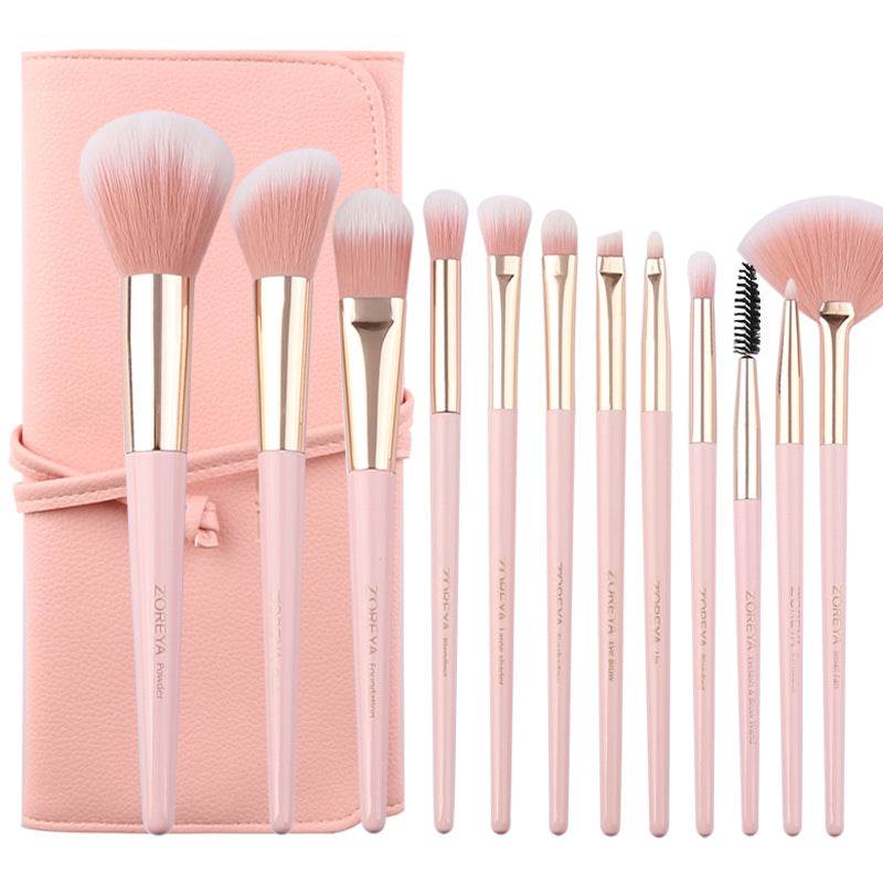 Makeup Brush Set 12 Tip Tail Handle Makeup Brush Set - Mubimart