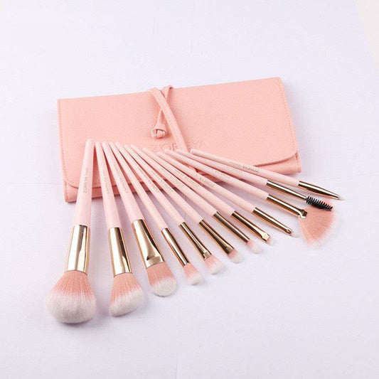 Makeup Brush Set 12 Tip Tail Handle Makeup Brush Set - Mubimart