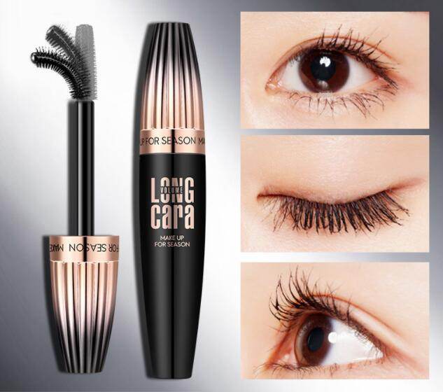 Makeup Eyelash Mascara Eye Lashes Makeup 4D Silk Fiber Lash Mascara New Long Curling Black Waterproof Fiber Mascara - Mubimart