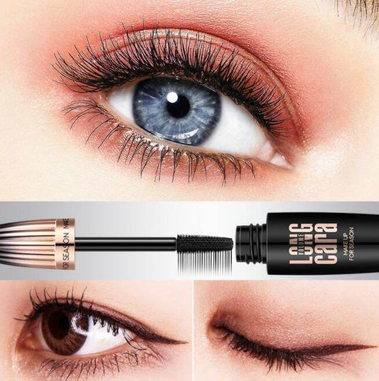 Makeup Eyelash Mascara Eye Lashes Makeup 4D Silk Fiber Lash Mascara New Long Curling Black Waterproof Fiber Mascara - Mubimart