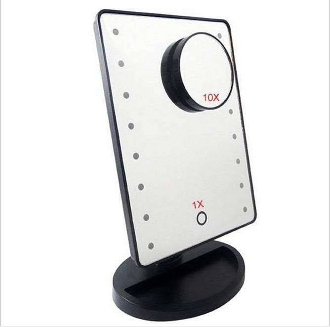 Makeup mirror with lamp desktop mirror - Mubimart