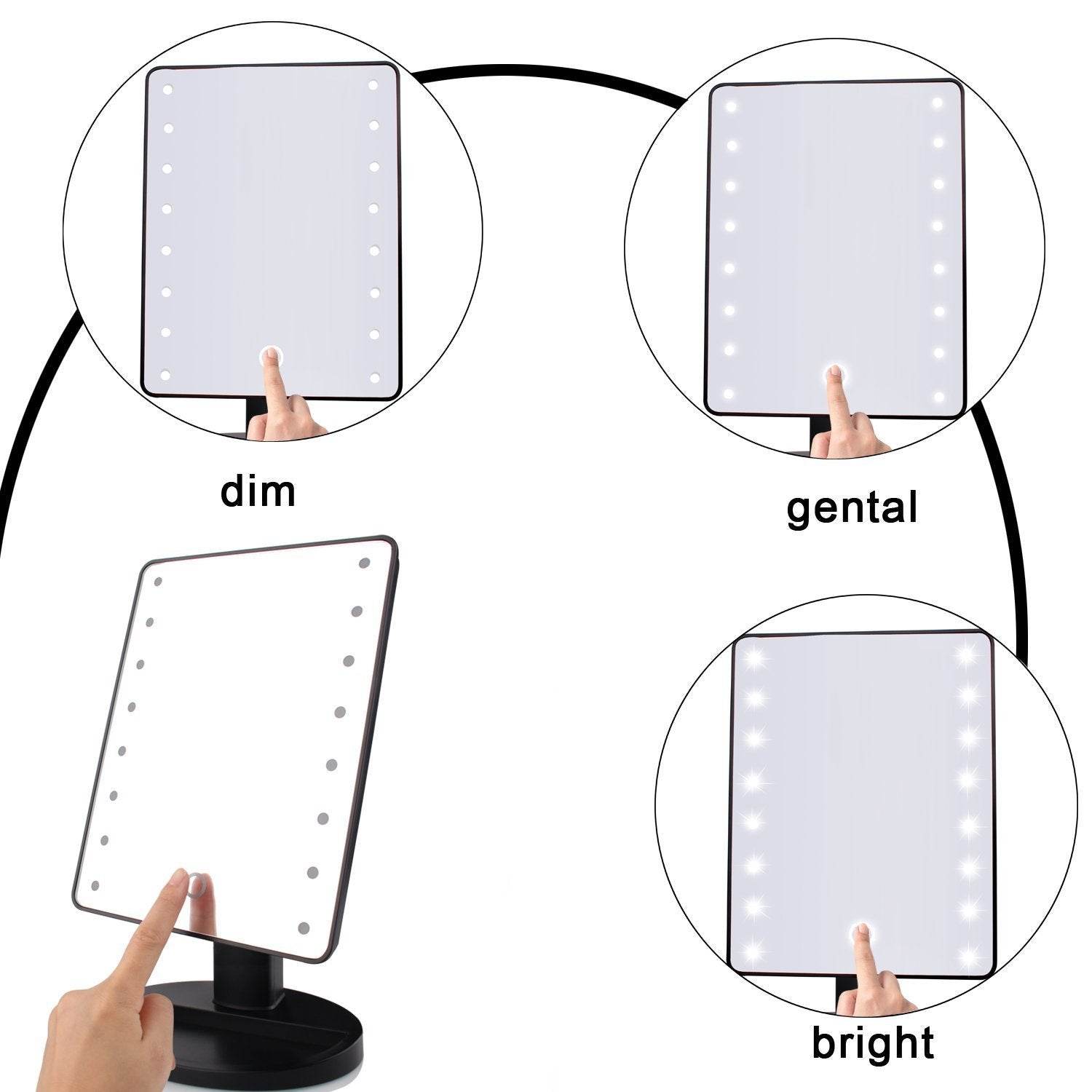 Makeup mirror with lamp desktop mirror - Mubimart