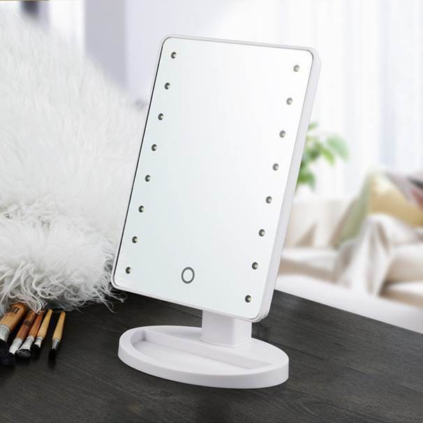 Makeup mirror with lamp desktop mirror - Mubimart