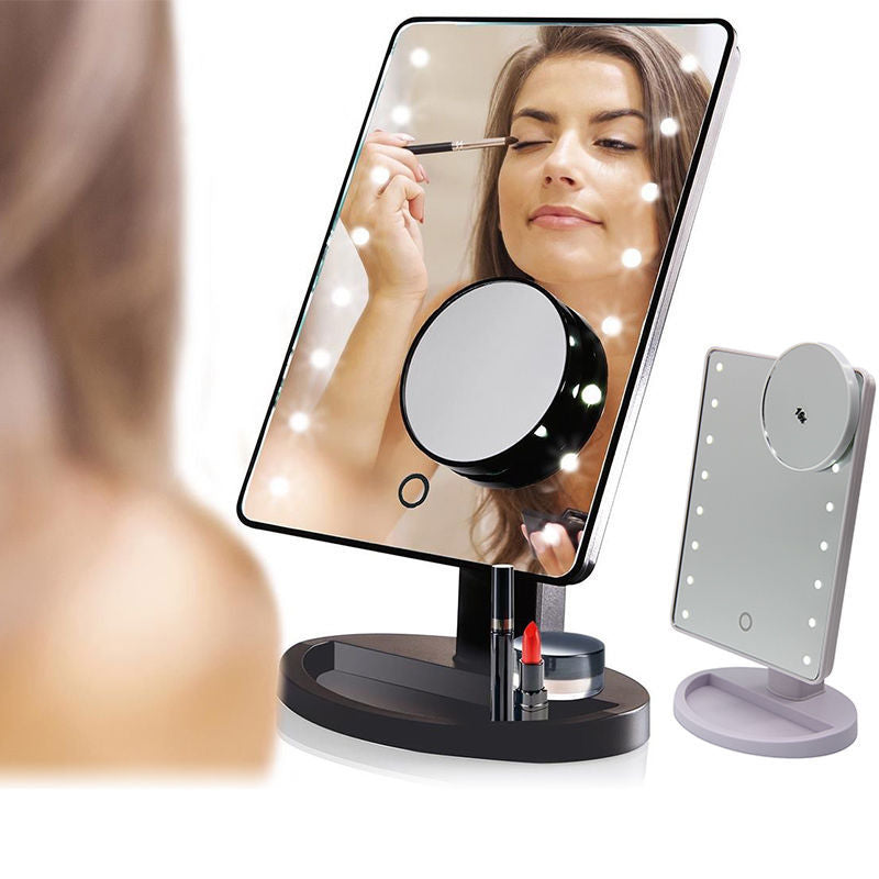 Makeup mirror with lamp desktop mirror - Mubimart - Lighted Face Mirrors 