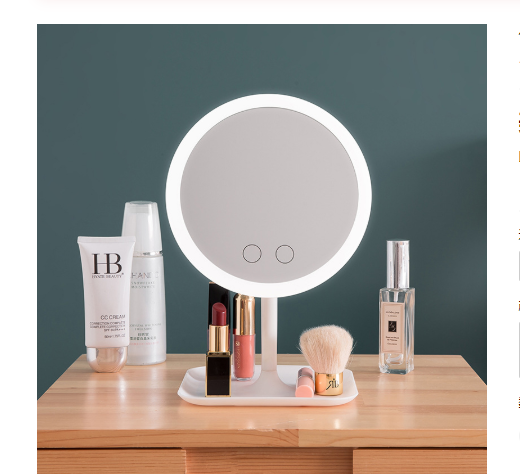 Makeup mirror with led table lamp - Mubimart -  