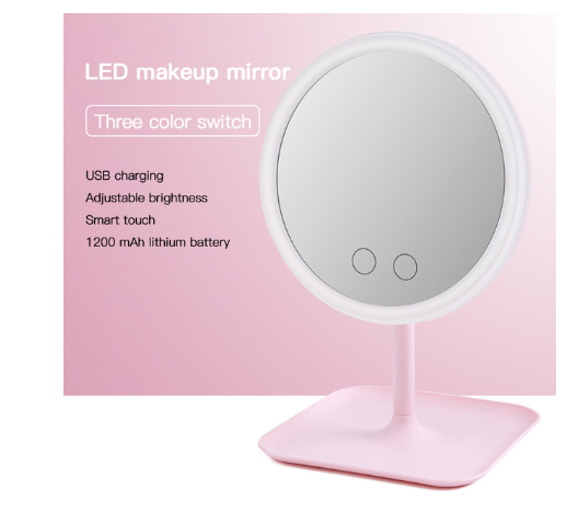 Makeup mirror with led table lamp - Mubimart -  