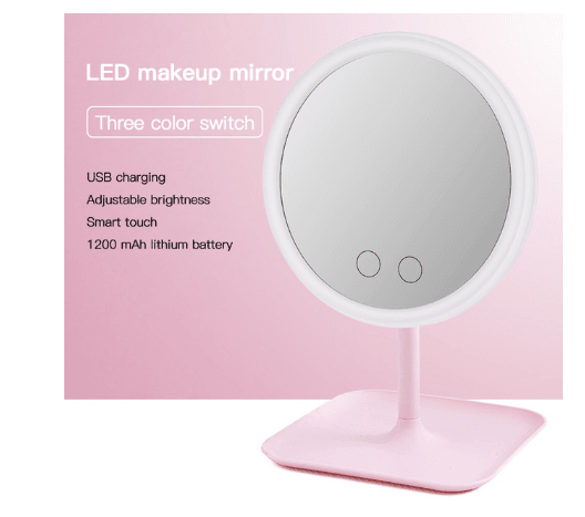 Makeup mirror with led table lamp - Mubimart