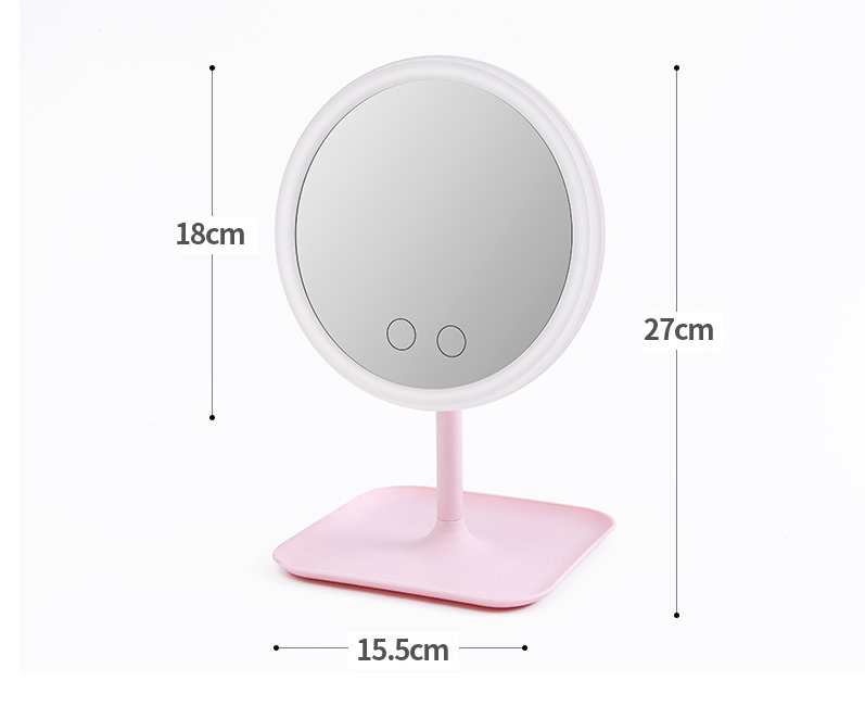 Makeup mirror with led table lamp - Mubimart -  