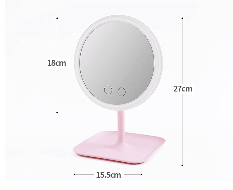 Makeup mirror with led table lamp - Mubimart