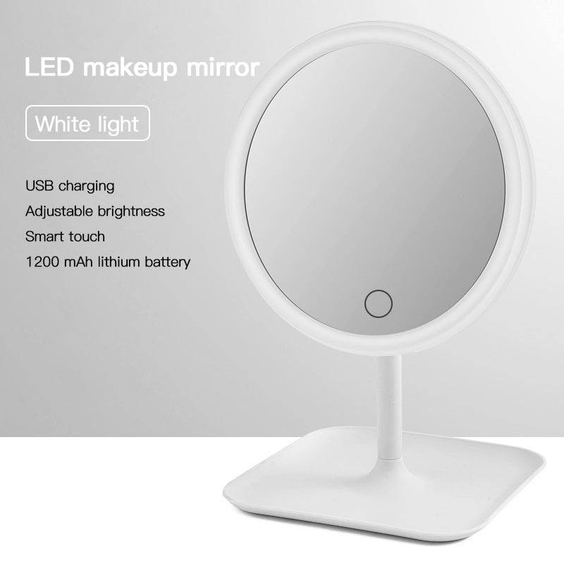 Makeup mirror with led table lamp - Mubimart