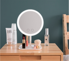 Makeup mirror with led table lamp - Mubimart - Lighted Face Mirrors 