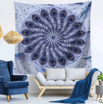 Mandala tapestry wall hanging beach towel blanket - Mubimart
