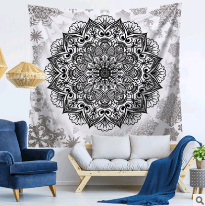 Mandala tapestry wall hanging beach towel blanket - Mubimart