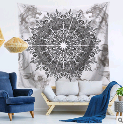 Mandala tapestry wall hanging beach towel blanket - Mubimart -  