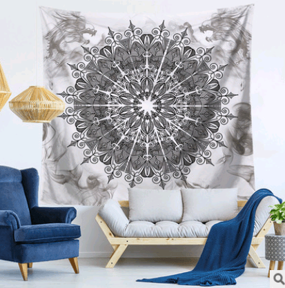 Mandala tapestry wall hanging beach towel blanket - Mubimart