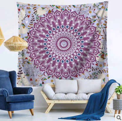 Mandala tapestry wall hanging beach towel blanket - Mubimart -  