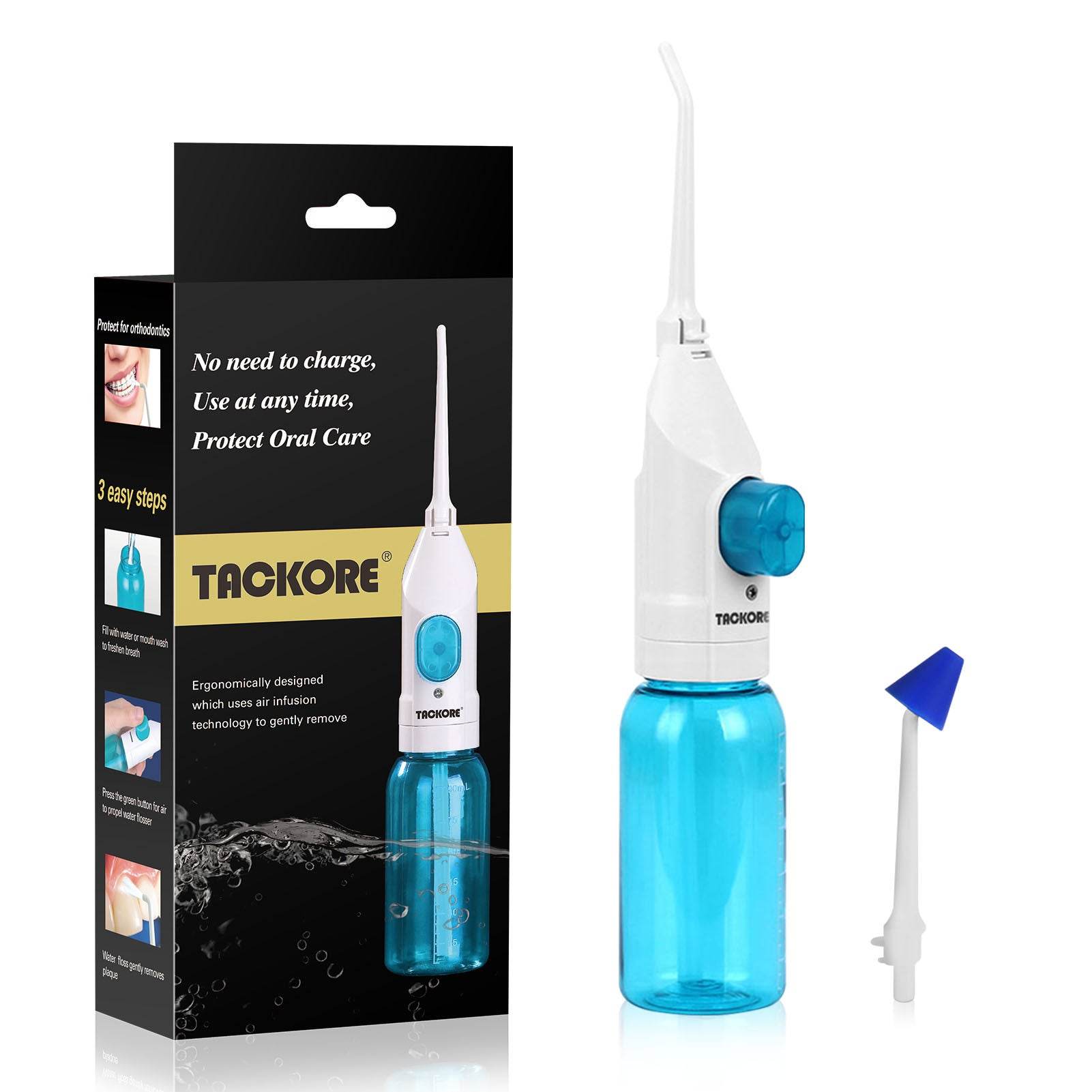 Manual Air Pressure Dental Flosser Mouthwash Water Dental Floss - Mubimart