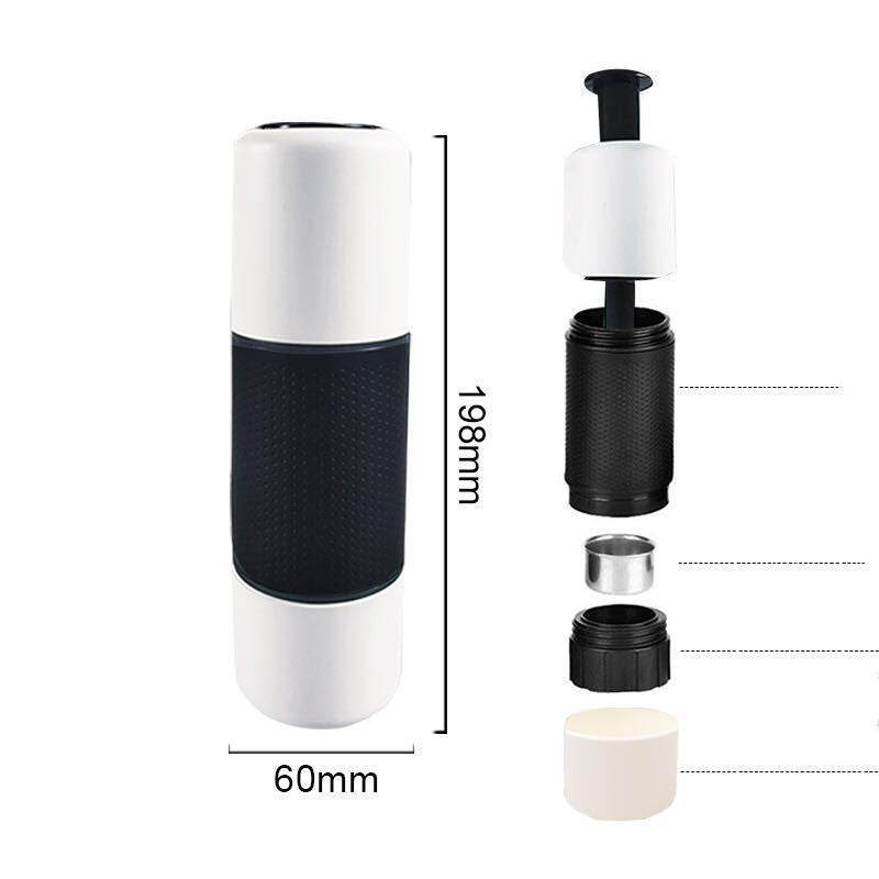 Manual Coffee Maker Machine Hand Pressure Portable Capsules Coffee Machine - Mubimart