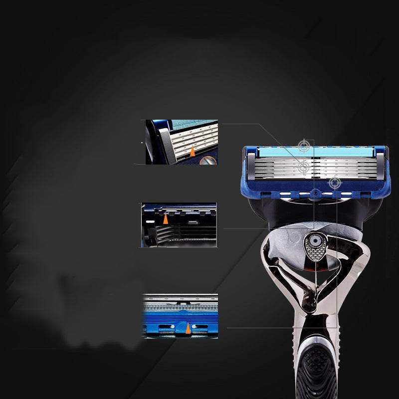 Manual Men's Front Speed 5-Layer Blade Shaving Razor - Mubimart