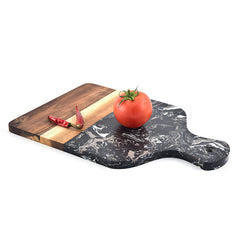 Marble And Wood Chopping Board - Mubimart -  