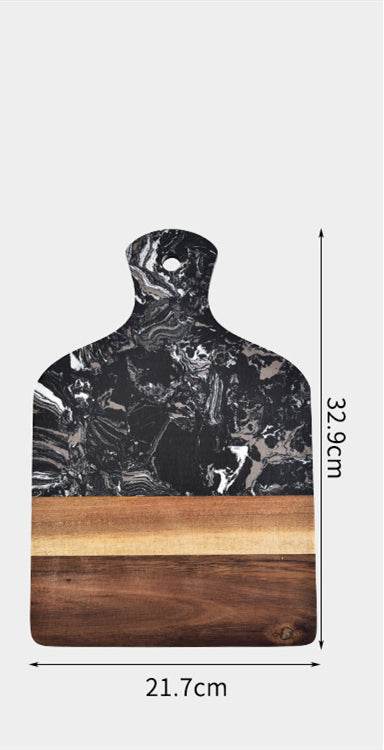 Marble And Wood Chopping Board - Mubimart