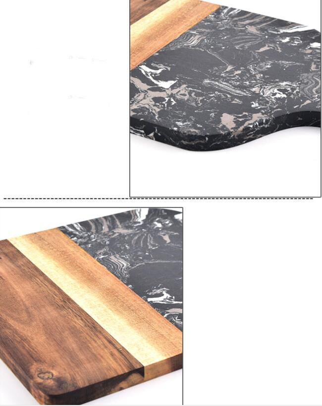 Marble And Wood Chopping Board - Mubimart -  