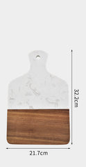 Marble And Wood Chopping Board - Mubimart -  