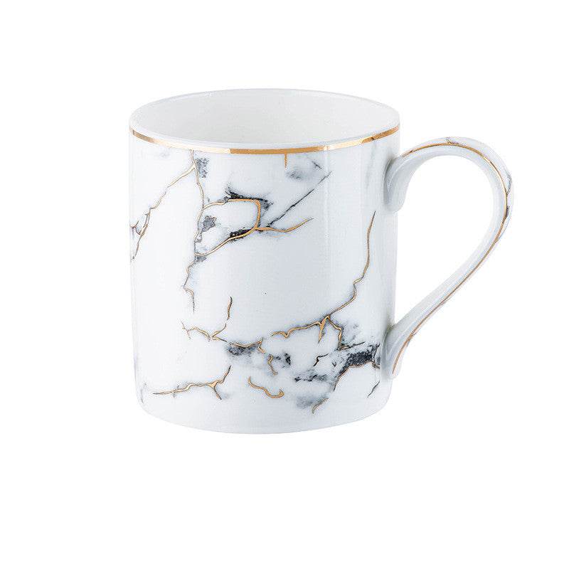 Marbled Plate Ceramic Creative Plate Western Dinner Plate - Mubimart