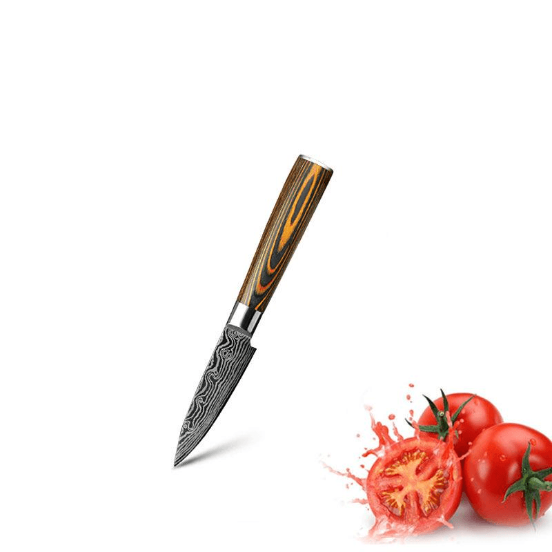 Mascus Knife Set, Laser Grain Stainless Steel Kitchen Knife, 6-piece Set - Mubimart
