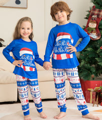 Matching Family Pajamas Sets Christmas PJ's Letter Print Top And Plaid Pants Jammies Sleepwear - Mubimart -  