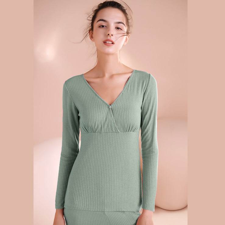 Maternity Autumn Clothes Long Trousers Suit After Childbirth Adjustable Home Nursing And Nursing Pajamas - Mubimart