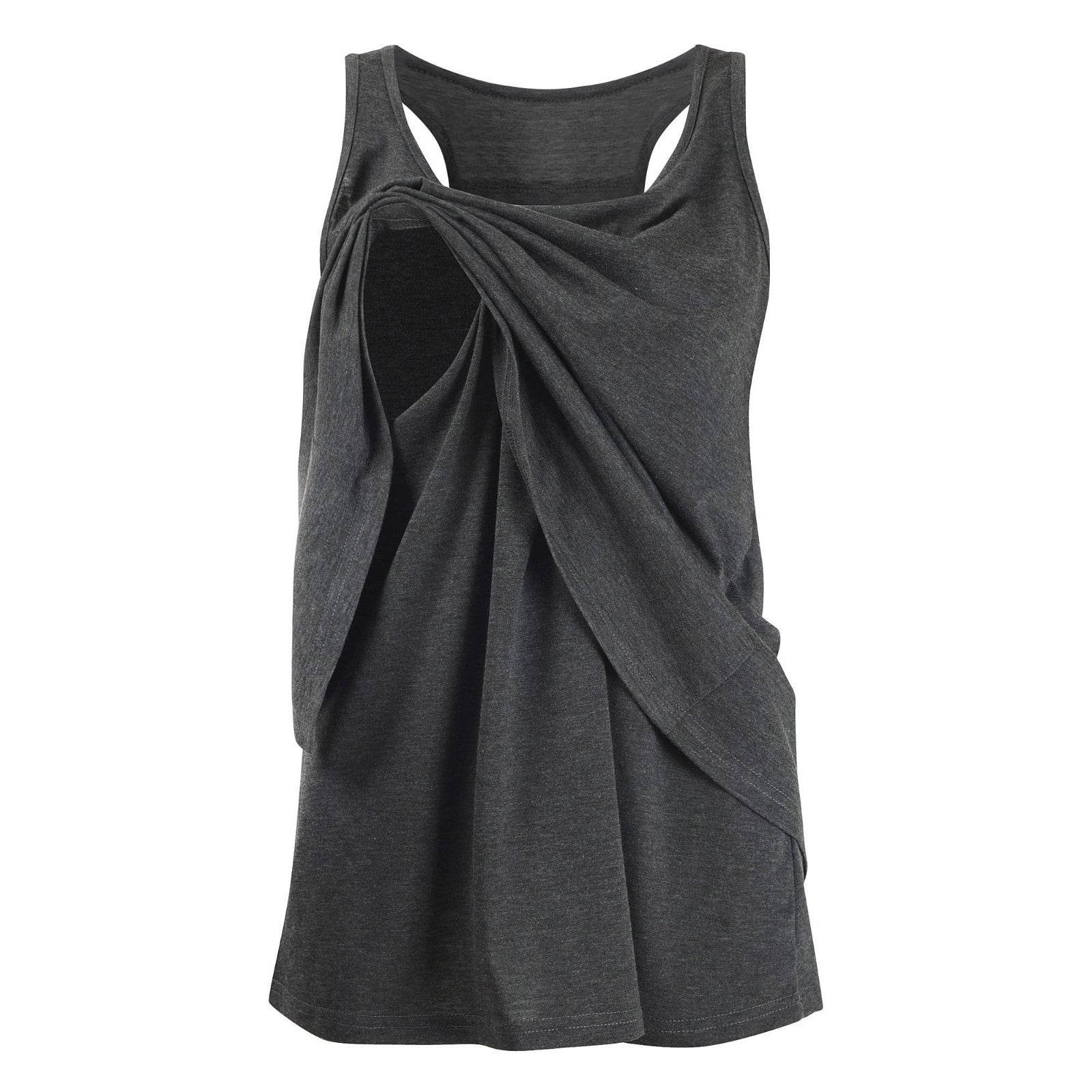 Maternity Blouse Pregnant Women Casual Sleeveless - Mubimart