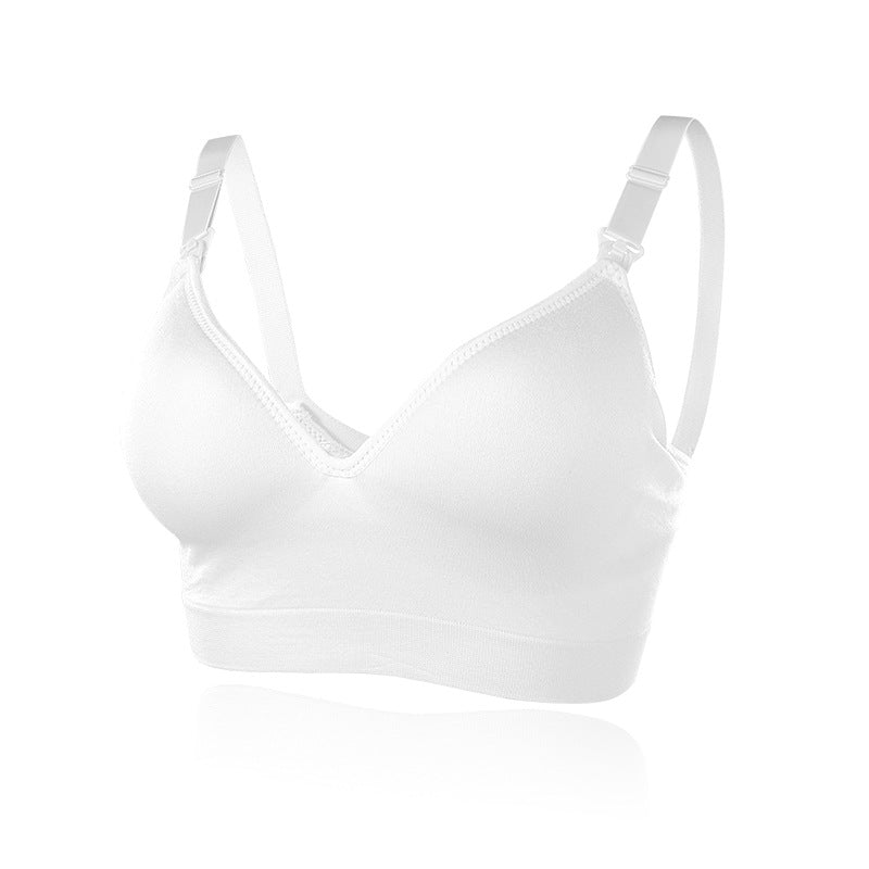 Maternity Unwired Front Buckle Large Nursing Bra - Mubimart -  